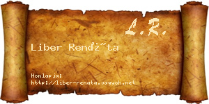 Liber Renáta névjegykártya