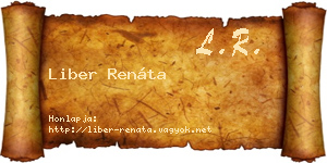 Liber Renáta névjegykártya