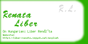 renata liber business card
